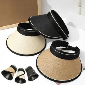 [셀러허브]접이식 여름 라탄 썬캡 모자 LM-0596 (S31544173)