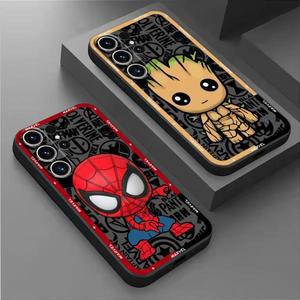 마블 그로트 데드풀 휴대폰 케이스,  갤럭시 S25 S24 울트라 S23 S22 플러스 S21 5G S20 FE 소프트 펀다