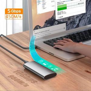 호환 M2 SSD 케이스 NVMe/SATA 듀얼 프로토콜 하드 디스크 인클로저 어댑터 타입-C USB3.1 Gen2 10Gbps 외