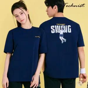 테크니스트 티셔츠 TNT66057 남녀공용 오버핏 반팔 배드민턴 상의 오남스포츠