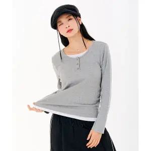 [하프클럽/체이스컬트]W 레이어드 긴팔티