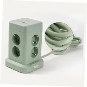 타워멀티탭 고용량 타워형 USB 난연 멀티탭 8구 4000W