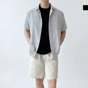 ACC SS1021M 남자 시어서커 여름 체크 반팔 남방 셔츠