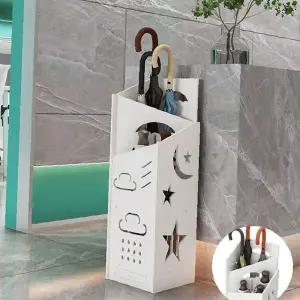 우산보관함 화이트 스탠드형 현관정리 장식 패턴디자인 장단우산 동시수납 인테리어소품