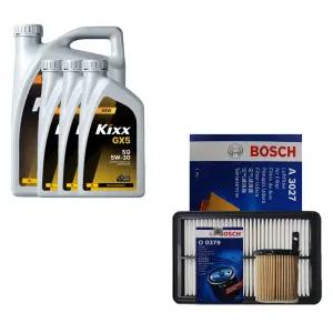제네시스G80(RG3) 2.5 가솔린 터보 킥스 GX5 5W30 7L 엔진오일 오일필터 에어필터 세트