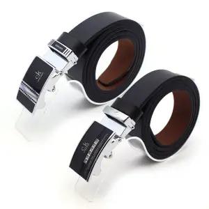 (튼튼)쓰리몰 프리미엄 신상 자동벨트 소가죽 남자 정장버클 남성 양복 신사