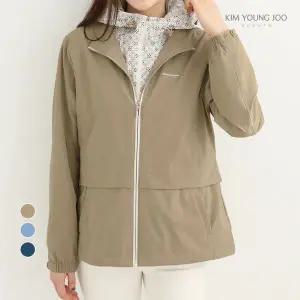 [김영주스포츠] 여성 레이어드 자켓 봄 가을 스판 후드 집업 점퍼 골프 등산 출근 데일리 KRWJ9027