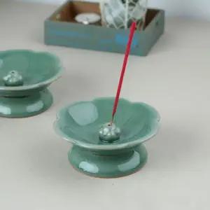 [제이커머스]청자 연접시받침 향꽂이 향홀더 장식품 소품 도자기소품