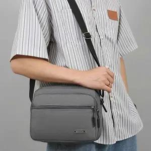 프론트 지퍼포켓 길이조절 스트랩 스퀘어 크로스백 (KYR-WE05885)