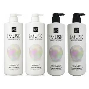 미쟝센 화이트머스크향 샴푸 1000ML 2개 트리트먼트 1000ML 2개
