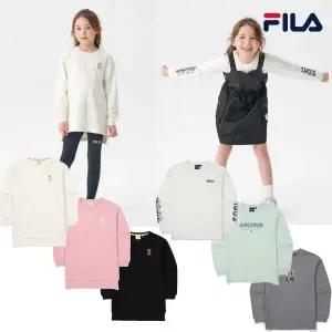 [롯데백화점]휠라 키즈 남,여 아동_긴팔 티셔츠 6종 택 1/FK2RLF3001FX