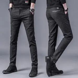 레귤러핏 3컬러 데일리 남성 체크 슬랙스 IS-GFP09