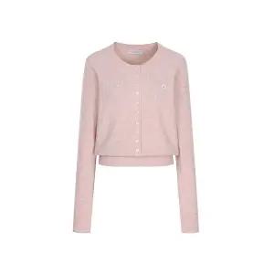 [예시카] 비스코스 꽈배기 자수 니트 가디건 YV1KC102