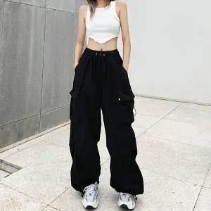 스트론 KZ17HG75 와이드 카고 스트링 팬츠 DA-0002