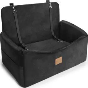 JOEJOY 중대형견(55파운드 이하)용 자동차 시트 소형견 2마리용 부스터 분리 가능 및 세탁 가능한 커버