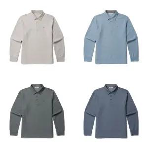 [롯데백화점]올젠 멜란지 원사 에센셜 와플 카라 티셔츠 ZBG1TT1201