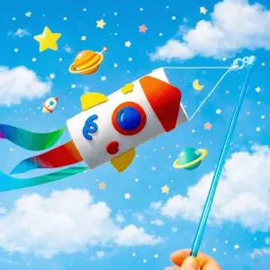 EVA 우주 로켓 바람자루 만들기