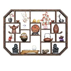 다도찻잔 벽걸이 선반 인테리어 빈티지 진열장 소품 진열대