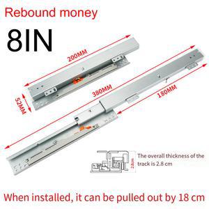 캐비닛 레일 가이드 소프트 가구 댐핑 버퍼 바닥 장착 슬라이드 클로즈 언더플로어 서랍