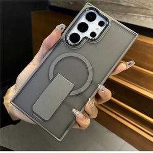 삼성 S26 S25 울트라용 맥세이프 마그네틱 폰 케이스, 갤럭시 S23 S24 킥스탠드 플러스 커버 무광 울트라 FE용