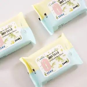 휴홈 제로 플라스틱 대나무 비데 물티슈 20매 20팩