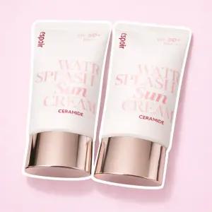 1+1 에스쁘아 워터 스플래쉬 세라마이드 선크림 60ml 톤업선크림 보습장벽 촉촉한