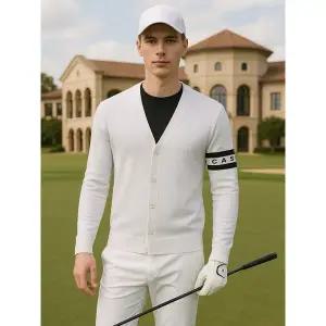 [아웃도어스/까스텔바작]까스텔바작 남성 소매포인트 브이넥 가디건_BGCSSJ001GY