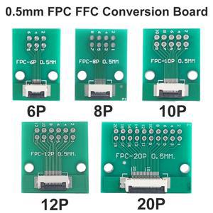 5PCS FPC FFC 어댑터 보드 0.5MM  2.54MM 납땜 커넥터 DIY PCB 6Pin/8Pin/10Pin/12Pin/20Pin