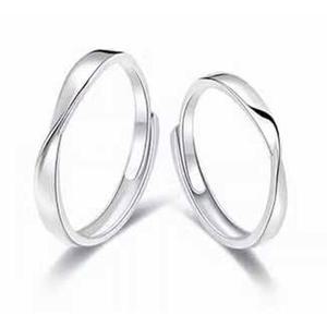 특이한 실버 커플반지 실버925반지 남녀 여성용 눈부신 은925