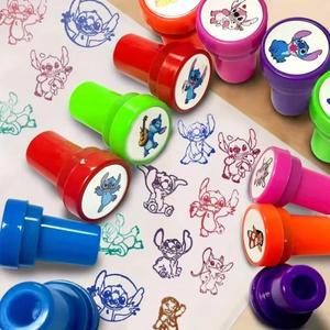 12입 만화 릴로 & 스티치 도장 선물 패턴 유치원 보상 스탬프 크리스마스