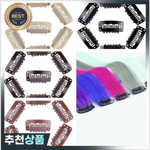 24Pcs 가발 클립 머리 확장 에 대 한 32mm 스냅 U 모양 6 치아 블랙/베이지/브라운/다크 브라운