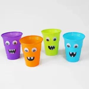 PVC 칼라혼합 할로윈 왕눈이 연필꽂이 50개 묶음) 색연필꽂이 캐릭터연필꽂 자석연필꽂이