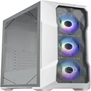 쿨러 마스터 TD500 메시 V2 화이트 미드 타워 케이스 폴리곤 120mm ARGB 팬 3개 USB 2세대 타입 C