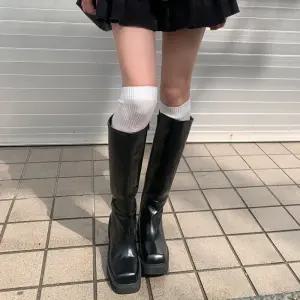 [모코블링] 통굽 키치 롱부츠 #부츠