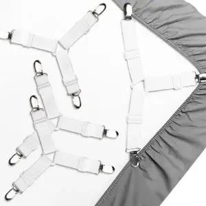 이불 시트 고정 집게 매트리스 스트랩 패드 침대 시트 고정 밴드 클립