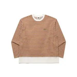 맨투맨티 UQS K6123LRL13RED 멀티 스트라이프 긴팔 티셔츠