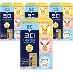 코디 아트앤 포켓몬 미니 미용티슈 230매 6입 4팩