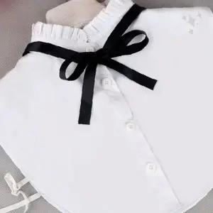 화이트 셔츠 깃 장식 탈부착 가능 리본 포인트 블라우스 목 장식 레이어드 아이템