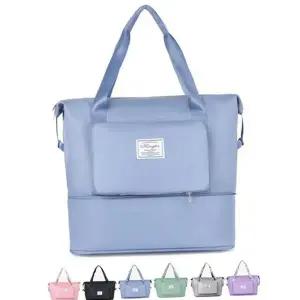 캐리어 결합 가방 확장형 휴대용 기내용 여행용 보스턴 백 접이식 방수 피트니스 스포츠 다용도 수납력