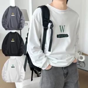 간절기 맨투맨 티셔츠 봄 가을 남성 라운드 긴팔티