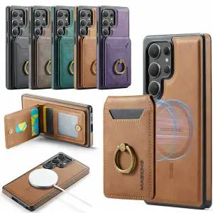갤럭시 z폴드 7 6 5 4 폴더 슬림 맥세이프 카드 수납 지갑 링 그립 빈티지 가죽 케이스