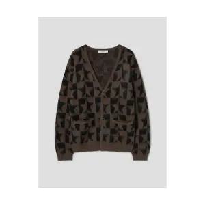 브랜드정품 에잇세컨즈 8SECONDS 별패턴 와이 가디건 브라운 263517