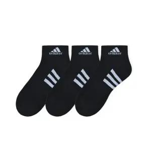 아디다스  여성 바닥삼선 파일 단목 3팩 블랙