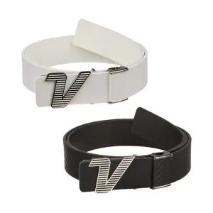 볼빅 VBEB 스트라이프 천연 소가죽 카본 라이트 엠보 V로고 남성 골프벨트