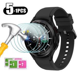 삼성 갤럭시 워치용 강화 유리 화면 보호기, 워치 4 클래식 4, 필름, 5, 44mm, 40mm, 46mm 프로, 42mm,