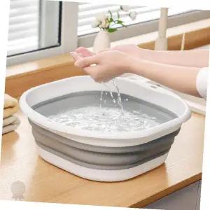 주방 욕실 세탁 야외 캠핑 접이식 공간 절약 실리콘 물 담는 세척 세탁 빨래 대야