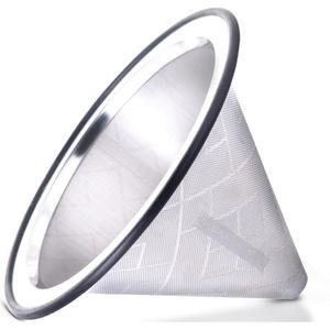 하리오 V60과 호환되는 케멕스 커피 필터 - 와이드 메탈 베이스 재사용 가능한 스테인리스 스틸 드 지속 양조를 위한 페이퍼리스