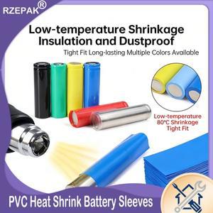 사전 절단 PVC 열수축 튜브  18650/26650/21700/AA/AAA 배터리 보호용 호환 난연성 절연 슬리브