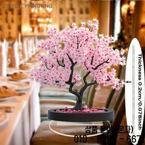 보헤미안 스타일 벚꽃 분재 나무 핑크 데스크탑 장식 완벽한 발렌타인 데이 선물 2D