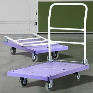 퍼플사각대차국산인라인중 무소음카트 핸들카 짐카트